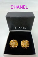 ARN07 シャネル 極美品 ココマーク イヤリング ゴールド プレート付き ヴィンテージ 箱付き