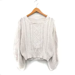 ウィルセレクション WILLSELECTION ニット セーター 長袖 コットン M アイボリー 白 /KT12