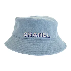 シャネル CHANEL ロゴバケットハット AA8088 帽子 デニム ブルー メンズ レディース 浅め 紐なし スパンコール【中古】【Aランク】のサムネイル