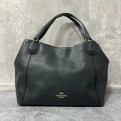 【COACH】コーチ イーディーショルダーバッグ28 ハンドバッグ ショルダーバッグ レディース ブラック 黒色 レザー 本革 シボ革 ゴールドロゴ シンプルデザイン カジュアルバッグ F35983