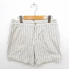 ジャーナルスタンダード JOURNAL STANDARD パンツ ショート ストライプ ジップフライ 綿 コットン 36 アイボリー ネイビー 白 紺 /TT13