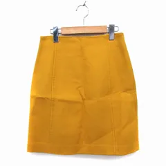 ボールジー BALLSEY トゥモローランド スカート フレア ひざ丈 ウール バックジップ 無地 38 黄 イエロー /NT5