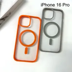 【iPhone 16 Pro 対応】  MagSafe対応 クリアケース 耐衝撃 半透明 TPU バンパー カメラ保護 シンプル おしゃれ