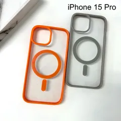 【iPhone 15 Pro 対応】  MagSafe対応 クリアケース 耐衝撃 半透明 TPU バンパー カメラ保護 シンプル おしゃれ