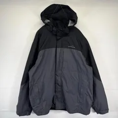 古着 エディー・バウアー Eddie Bauer ナイロンジャケット マウンテンパーカー フルジップ 大きいサイズ 2XL  ブラック系 メンズ