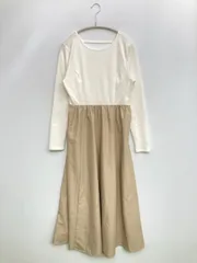 JUNOAH ジュノア ワンピース M ベージュ レディースのサムネイル