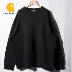 カーハート Carhartt WIP スウェット XXL ブラック ロゴ刺繍 ストリート オーバーサイズ ビッグシルエット ワーク テック  裏毛 パイル 古着 C512