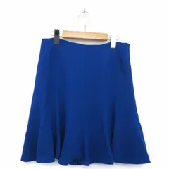 ルーニィ LOUNIE スカート フレア 膝丈 無地 シンプル 40 ブルー 青 /HT21