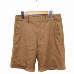 スピック&スパン Spick&Span ハーフパンツ ショートパンツ ロールアップ ひざ丈 無地 ウール 38 キャメル 茶 /FT9