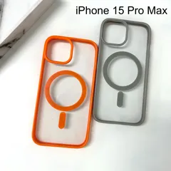 【iPhone 15 Pro Max 対応】  MagSafe対応 クリアケース 耐衝撃 半透明 TPU バンパー カメラ保護 シンプル おしゃれ