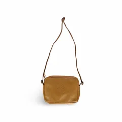 LOEWE ロエベ アナグラム レザー ショルダーバッグ ポシェット キャメル ヴィンテージ