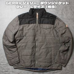 極美品】GERRY ジェリー ダウンジャケット 刺繍ロゴ ドローコード付 黒 