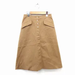 コラージュ ガリャルダガランテ COLLAGE GALLARDAGALANTE スカート 台形 膝下 ロング コットン 綿 デニム 0 キャメル 茶 /HT21