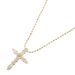 ジュエリー JEWELRY ネックレス ダイヤモンド ネックレス ﾀﾞｲﾔ 2.0g 首回36/40㎝ K18（イエローゴールド） ダイヤモンド ネックレス レディース Used Aのサムネイル