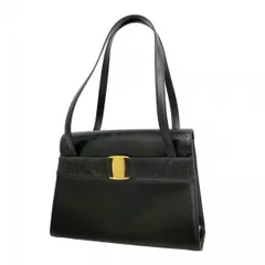 ★SALE【6cd5003】サルヴァトーレフェラガモ ショルダーバッグ ヴァラ レザー ブラック ゴールド金具【中古】レディース