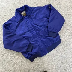 レトロ 90s 作業服 防寒パイロットジャンパー ドカジャン ブルー 襟ボア付き　ASK 8000 メンズL