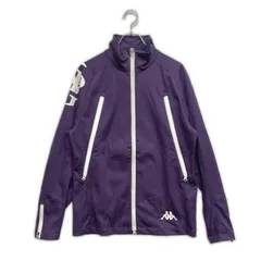 未使用品 メンズ カッパゴルフ KAPPA GOLF フルジップアウター LL 紫 ロゴ ジャージ素材 ストレッチ
