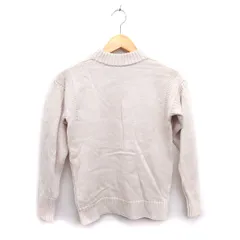 ユニクロ UNIQLO セーター ニット スタンドカラー 長袖 ウール 毛 無地 シンプル 小さいサイズ XS ライトベージュ /HT23