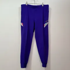 【ヴィンテージ】adidas アディダス 80s 90s デサント社製 トラックパンツ サイズO パープル 紫　　　　T-201