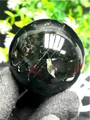 AAA級【魔除け】◆天然モリオン(黒水晶）丸玉B91C1/16C15Dのサムネイル