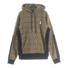 COACH (コーチ) Cラバーロゴ シグネチャー総柄 スウェットパーカー ブラウン 89747