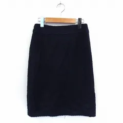 N.Natural Beauty Basic N.ナチュラルビューティーベーシック スカート タイト 膝丈 スリット バックジップ S ネイビー /ST55