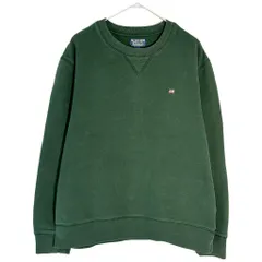 POLO JEANS ポロジーンズ ラルフローレン ワンポイントロゴ スウェット グリーン(メンズ L)中古 古着 X7921のサムネイル