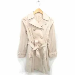 グラシア GLACIER コート アウター トレンチ ダブルボタン ミドル ウエストリボン M ベージュ 薄茶 /TT36