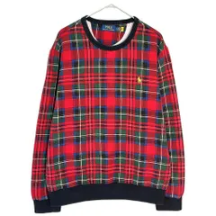 Polo by Ralph Lauren ポロ ラルフローレン スウェット タータンチェック マルチカラー(メンズ L)中古 古着 X7923