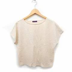 アーバンリサーチ URBAN RESEARCH ボーダー柄 半袖 カットソー Tシャツ 丸首 F ベージュ /FT12