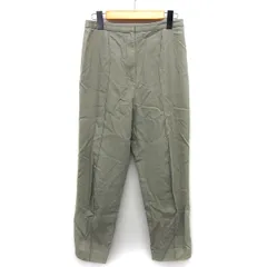 デミルクス ビームス Demi-Luxe BEAMS テーパード パンツ 無地 シンプル シーム加工 コットン 綿 38 スモークグリーン 緑 /HT20