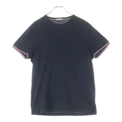 MONCLER (モンクレール) ワッペンロゴ クルーネック 半袖Tシャツ ブラック
