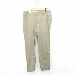 マカフィー MACPHEE トゥモローランド パンツ テーパード 薄手 無地 シンプル ジップフライ 綿 コットン 34 緑 カーキ /TT17