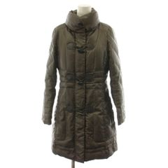 美品✨23区 ダブルクロス ノーカラーコート ウール リバー カーキ 46