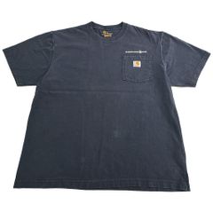 Carhartt 카 하트 원포인트 로고 포켓 T셔츠 기업 로고 네이비(맨즈 M) 중고 헌 옷 X7932