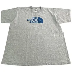 THE NORTH FACE ノースフェイス ロゴＴシャツ 大きいサイズ アウトドア グレー(メンズ XXL)中古 古着 X7933