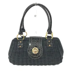 MISCH MASCH ミッシュマッシュ がま口ハンドバッグ  ラタン かごバッグ   ブラック レディース / 240001196987のサムネイル