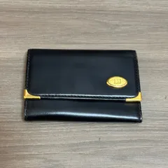 (i) ダンヒル キーケース レザー ブラック ゴールドロゴ メンズ/0304