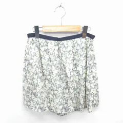 アーバンリサーチ URBAN RESEARCH キュロット ショート パンツ 花柄 薄手 38 アイボリー グレー /TT15