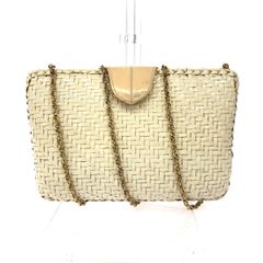 RODO ロド 2way ショルダーバッグ チェーン クラッチバッグ ラタン編み