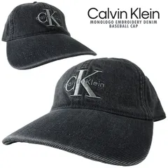 Calvin Klein カルバン・クライン モノグラム刺繍デニムキャップ ベースボールキャップ クラウンキャップ 帽子 ぼうし ギフト プレゼント 紫外線防止 暑さ対策