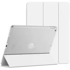 JETech iPad 9/8/7 ケース (10.2インチ 2021/2020/2019モデル 第9/8/7世代用) ケース 三つ折りスタンド 耐衝撃カバー オートウェイクアップ/スリープ機能 (ホワイト)