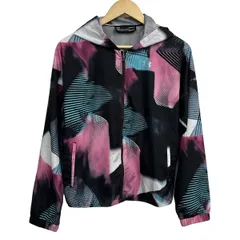 UNDER ARMOUR(アンダーアーマー) ブルゾン サイズLG L レディース美品  - 黒×ピンク×マルチ 長袖/ジップアップ/春/秋