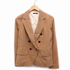 イング INGNI テーラード ジャケット ダブル 無地 シンプル M ライトブラウン 茶 /HT20