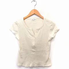 ルイシャンタン Lui Chantant Tシャツ カットソー ハーフボタン 半袖 コットン 綿 38 アイボリー 白 /FT44のサムネイル