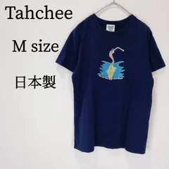 Tahchee ターチー レディース Tシャツ 半袖 クルーネック ブルー ロゴ ネイビー Mのサムネイル