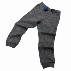 グラミチ ジョガーパンツ キッズ 120cmサイズ 杢グレー ニットフリース素材 ベルト付き 防寒 子供用 動きやすくあたたかい