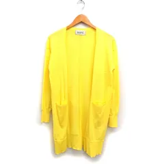 ロペ ROPE ロング カーディガン オープン コットン ニット 無地 38 イエロー 黄 /FT8