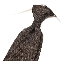 BARBA バルバ / ネクタイ ニットタイ メンズ コットン リネン ブラウン イタリア製 ビジネス 428519のサムネイル