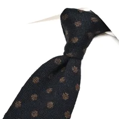 BARBA バルバ / ネクタイ ニットタイ メンズ シルク カシミヤ ドット ネイビー イタリア製 ビジネス 428531のサムネイル